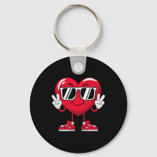 Valentines Day Love Heart Peace Funny Boys Girls K Keychain