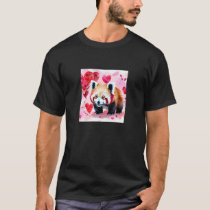 Valentine's Day Love Heart Red Panda Girlfriend Fi T-Shirt