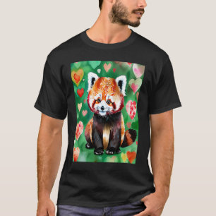 Valentine's Day Love Heart Red Panda Girlfriend Fi T-Shirt