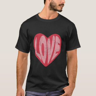 Valentines Day Love Heart Retro Groovy Couple Boy T-Shirt