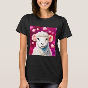 Valentine's Day Love Heart Sheep Girlfriend Fiancé T-Shirt
