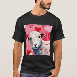 Valentine's Day Love Heart Sheep Girlfriend Fiancé T-Shirt