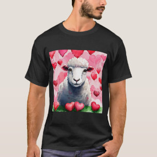 Valentine's Day Love Heart Sheep Girlfriend Fiancé T-Shirt