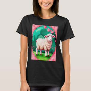 Valentine's Day Love Heart Sheep Girlfriend Fiancé T-Shirt