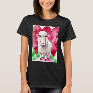 Valentine's Day Love Heart Sheep Girlfriend Fiancé T-Shirt