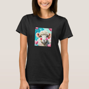 Valentine's Day Love Heart Sheep Girlfriend Fiancé T-Shirt