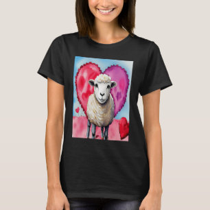 Valentine's Day Love Heart Sheep Girlfriend Fiancé T-Shirt