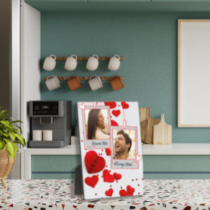 Valentine's Day Love Hearts Custom Couple Photo  Plaque