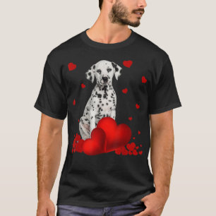Valentines Day Love Hearts Dalmatian Dog Puppy Lov T-Shirt