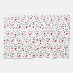 Valentine's Day Love & Hearts  Kitchen Towel