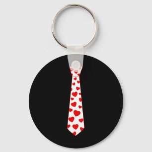 Valentines Day Love Hearts Tie Cute Boys Girls Kid Keychain