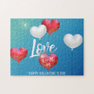 Valentines Day Love Is In The Air Balloons Jigsaw Puzzle