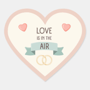 Valentines day - Love is in the air Heart Sticker