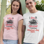 Valentine's Day Love it Cruising Together  T-Shirt<br><div class="desc">This design may be personalized in the area provided by changing the photo and/or text. Or it can be customized by clicking Personalize this Template and then choosing the click to customize further option and delete or change the colour of the background, add text, change the text colour or style,...</div>