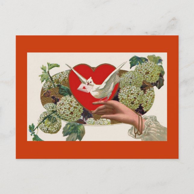 Valentine's Day Love Letter Heart Postcard (Front)