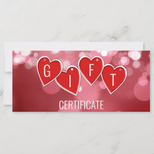 Valentine's Day Love Red Hearts Gift Card