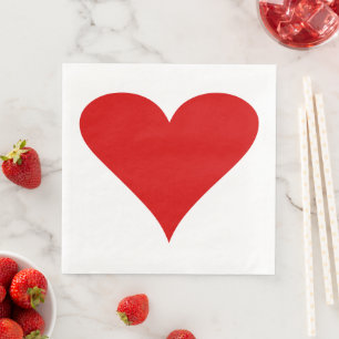 Valentine's Day Love Romantic Heart Shape Napkin