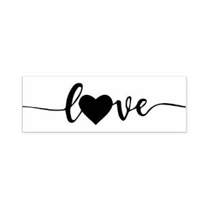Valentines Day Love Rubber Stamp