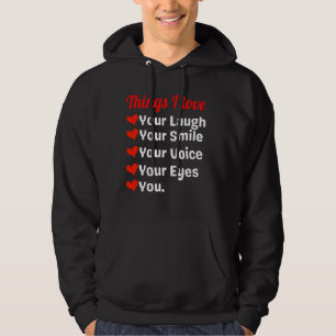 Valentines Day Love Saying Heart For Him Her Men Hoodie