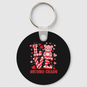 Valentine's Day Love Second Grade Teacher Keychain