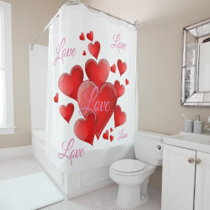 Valentine's Day Love Shower Curtain
