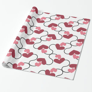 valentines day love wrapping paper