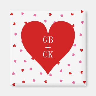 Valentine's Day Lover's Initials Magnets