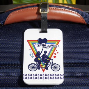 Valentine's day luggage tag