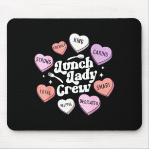Valentines Day Lunch Lady Groovy Cafeteria Squad H Mouse Pad