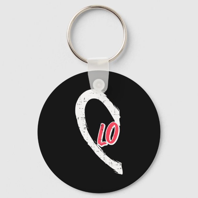 Valentines Day Matching Love Lo Heart Cute Couple  Keychain (Front)