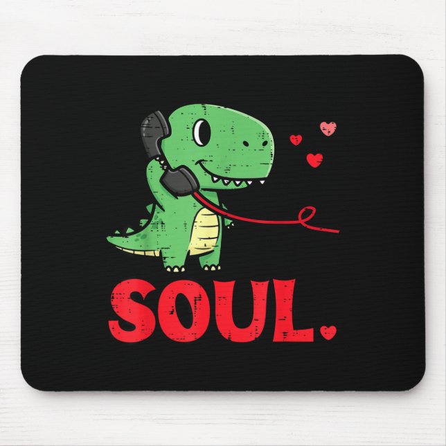 Valentines Day Matching Soulmates Soul Dino Trex C Mouse Pad (Front)