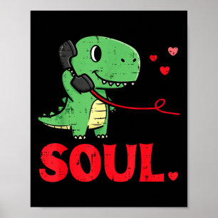 Valentines Day Matching Soulmates Soul Dino Trex C Poster