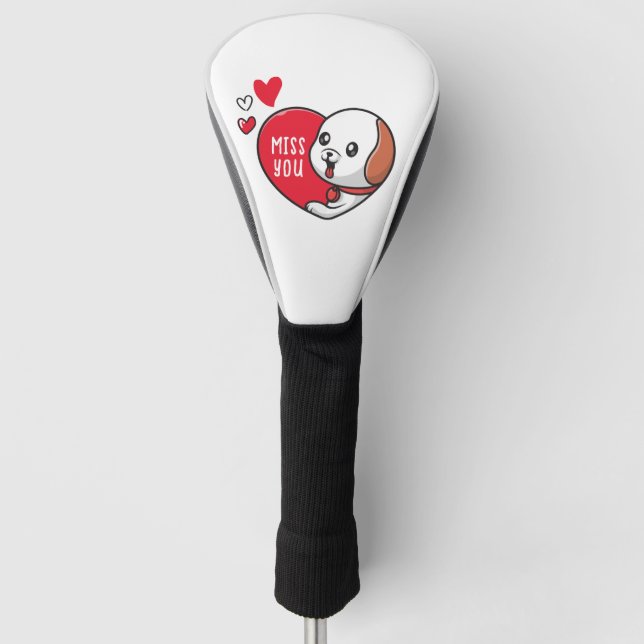 Valentine's Day, Miss you Golf Head Cover (Front)