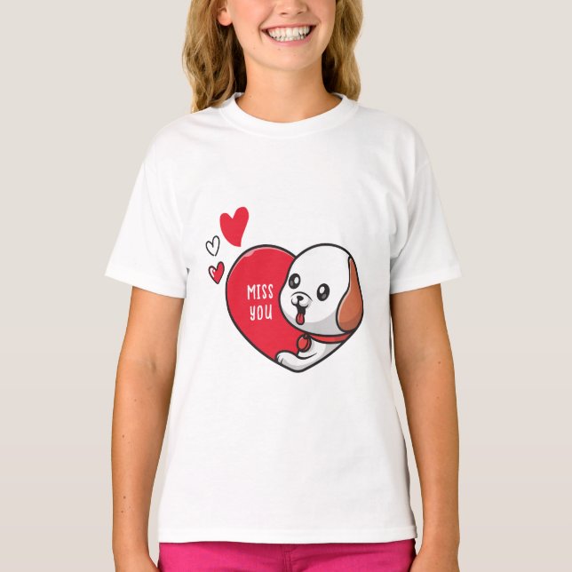 Valentine's Day, Miss you T-Shirt (Front)