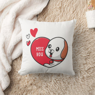 Valentine's Day, Miss you Throw Pillow