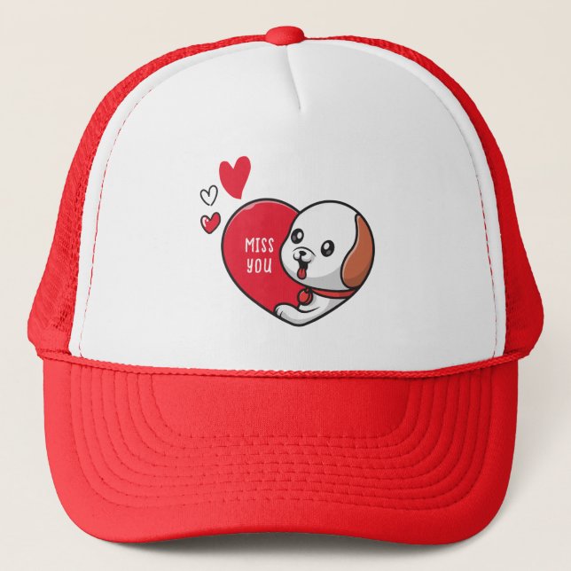 Valentine's Day, Miss you Trucker Hat (Front)