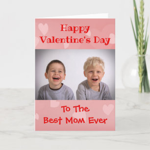 Valentines Day Mom Worlds Best Ever Kids Photo Holiday Card