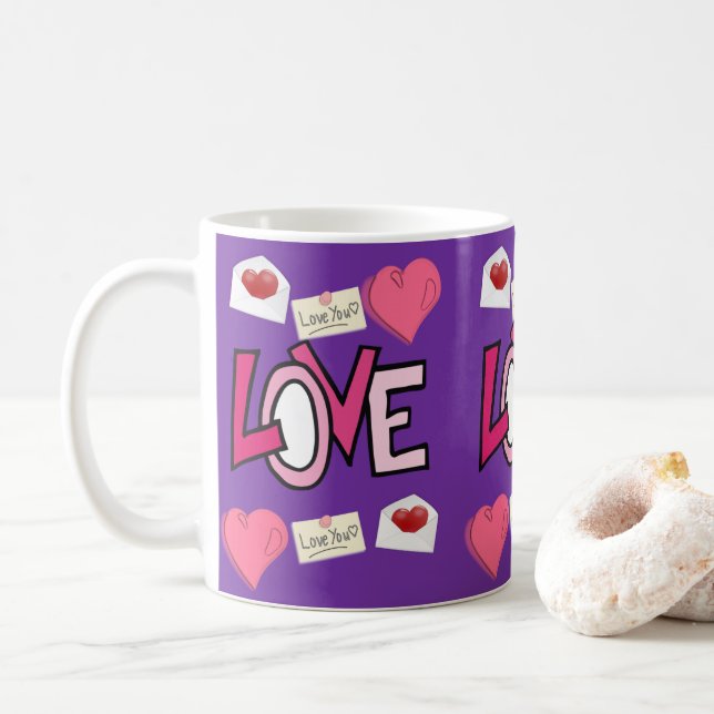 Valentine's Day Mug Mugs (With Donut)