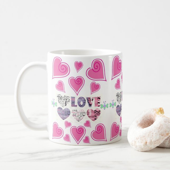 Valentine's Day Mug Mugs (With Donut)