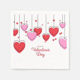 Valentine's Day Napkins - Heart Strings