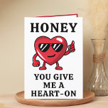 Valentine's Day Naughty Heart Funny Happy Birthday Thank You Card<br><div class="desc">Looking for a unique way to express your love and humour to your romantic partner? Our funny heart greeting card is the perfect choice for your husband or wife on his or her birthday or Valentine's Day! Customize it by adding your own personal message. Design features a cool red heart...</div>