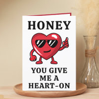Valentine's Day Naughty Heart Funny Happy Birthday