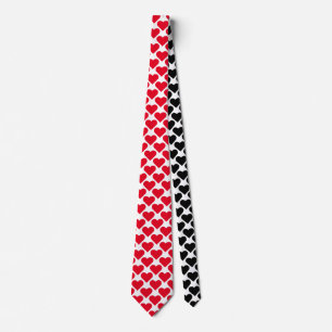 Valentine's Day neck tie with love heart pattern