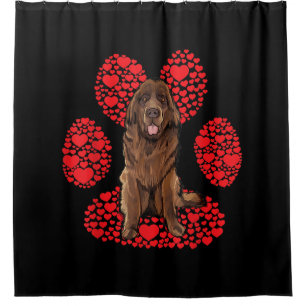 Valentines day Newfie dog love paw gift