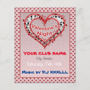 Valentine's Day, Night, Party Flyer