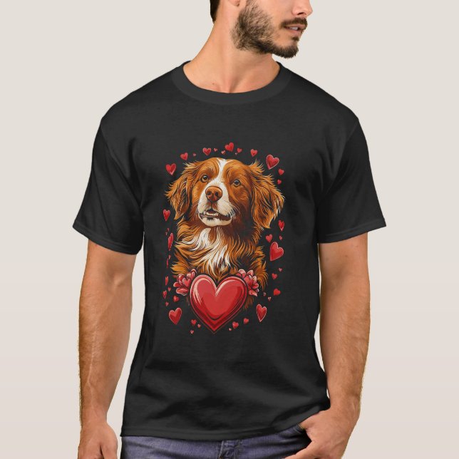 Valentine's Day Nova Scotia Duck Tolling Retriever T-Shirt (Front)