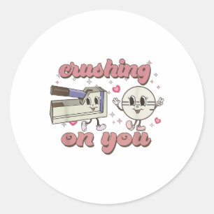 Valentines Day Nurse Crushing On You Peds Picu Rn Classic Round Sticker