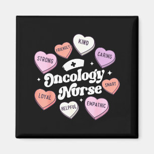 Valentines Day Oncology Nurse Cancer Suprt Groovy  Magnet