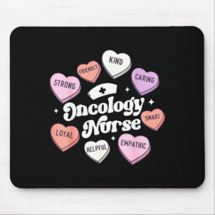 Valentines Day Oncology Nurse Cancer Suprt Groovy  Mouse Pad