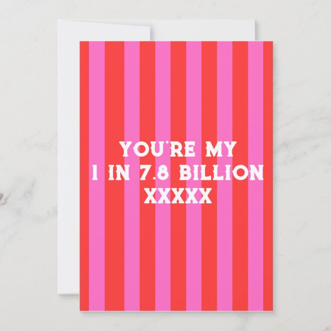 valentine's day  only one for me card (Front)
